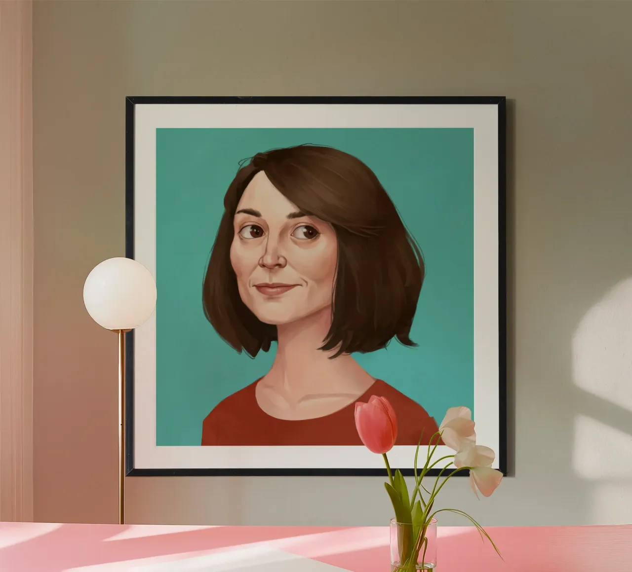 Ritratto con sorriso gentile poster da Luna Aura