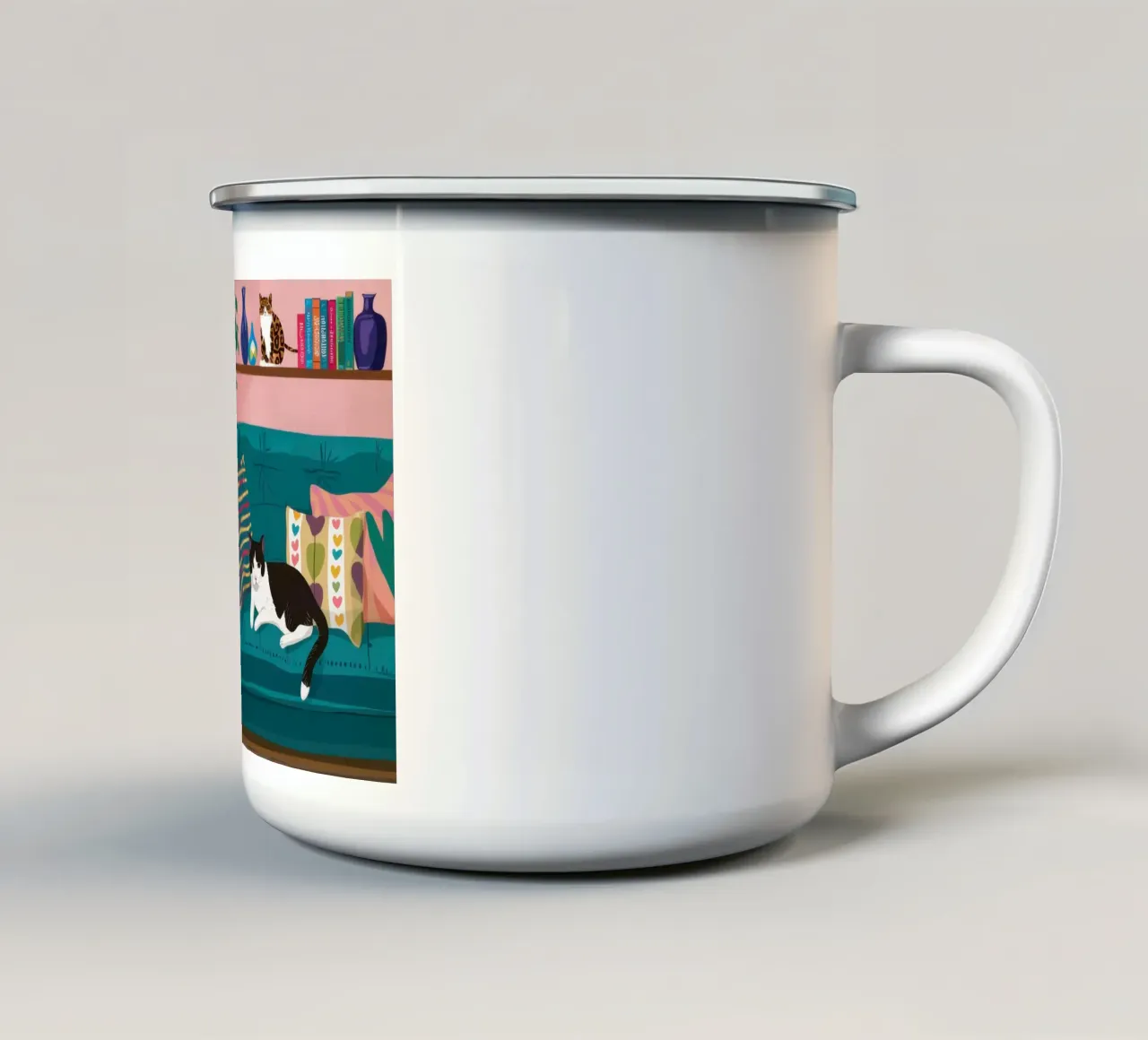 Smaragd Schlummer Heiligtum Emaille Tasse von Selene Shade