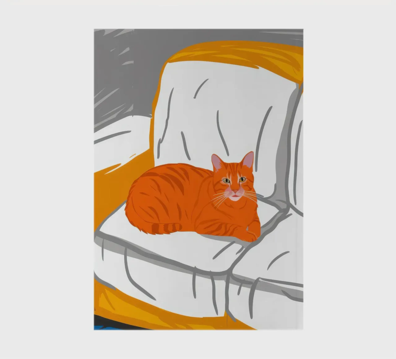 Ginger Cat on Sofa notebook by Thistle Bloom