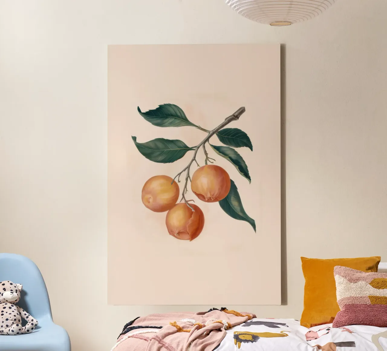 Zachte citrusfluister canvas met Baklijst van Selene Shade