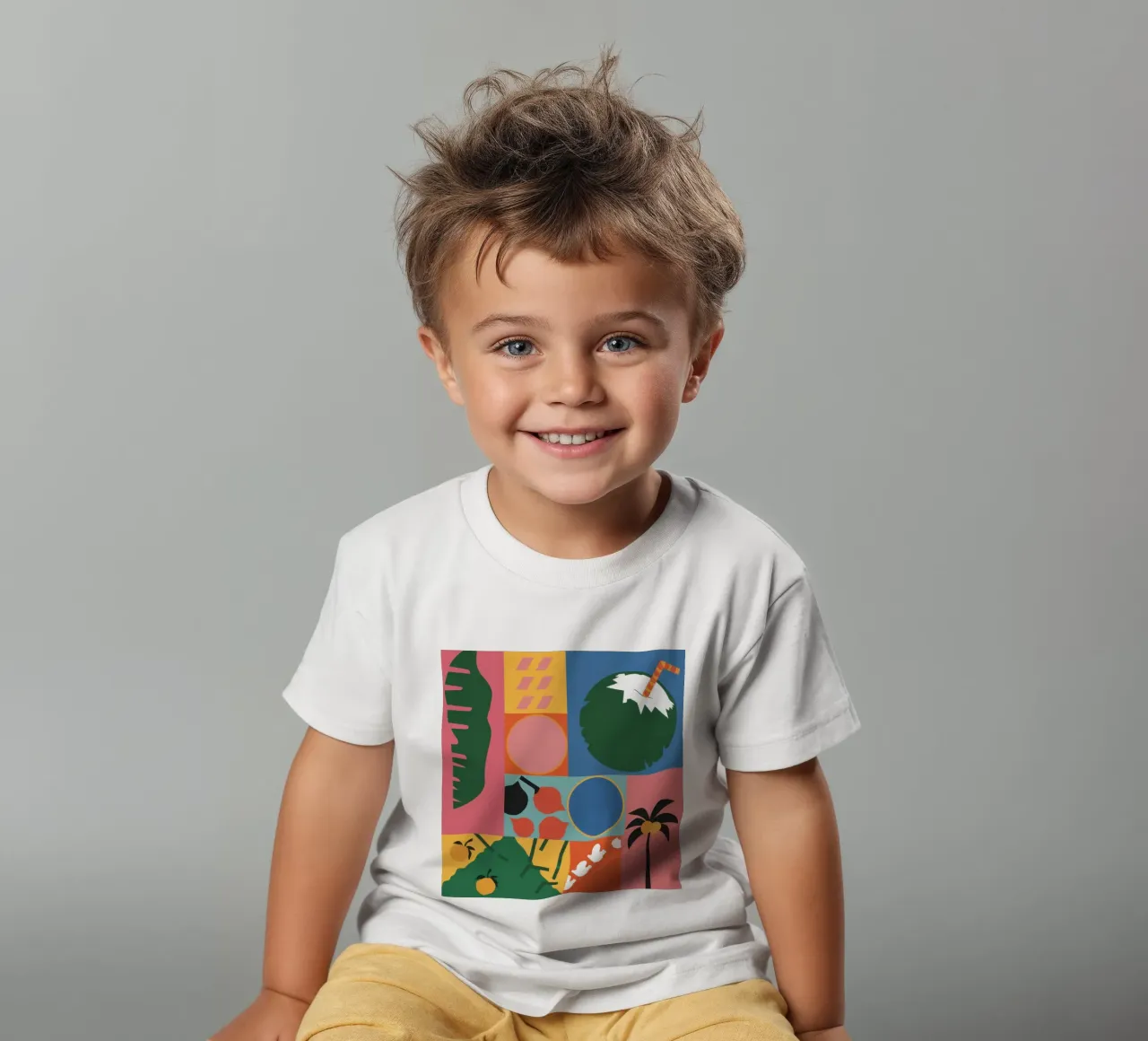 Sogno di un'isola geometrica t-shirt bambini da Luna Aura