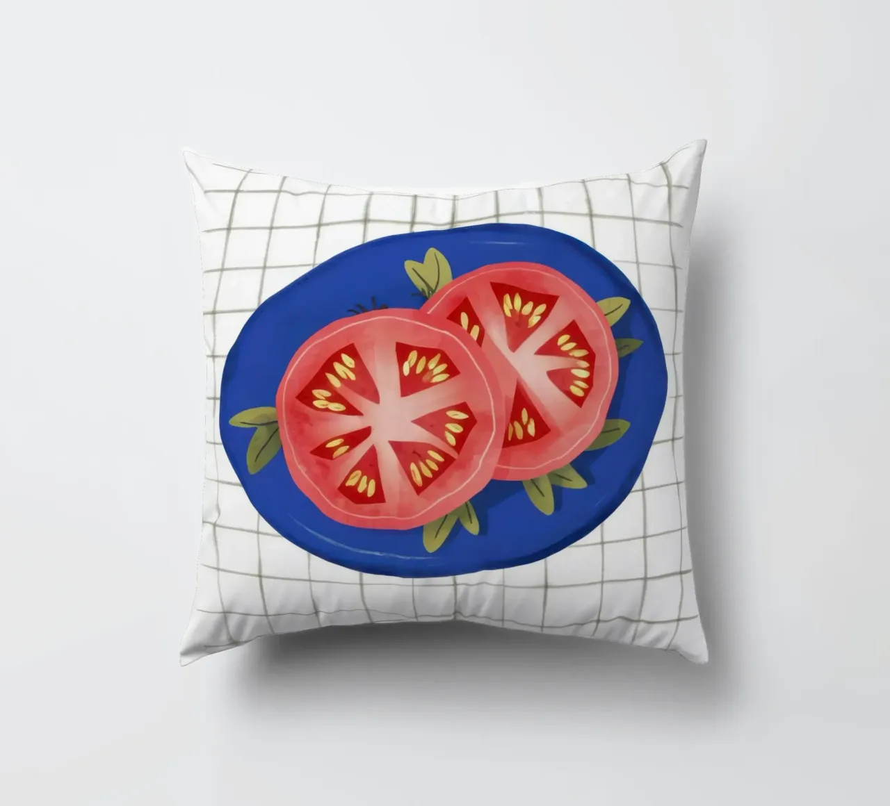 Pomodoro Semplicità su griglia cuscino da Trace Brush