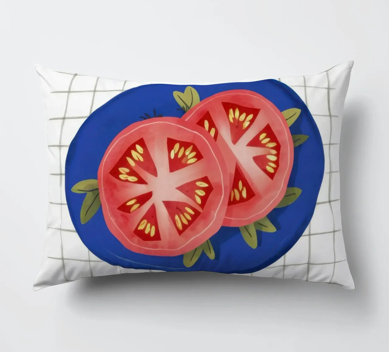 Pomodoro Semplicità su griglia cuscino da Trace Brush