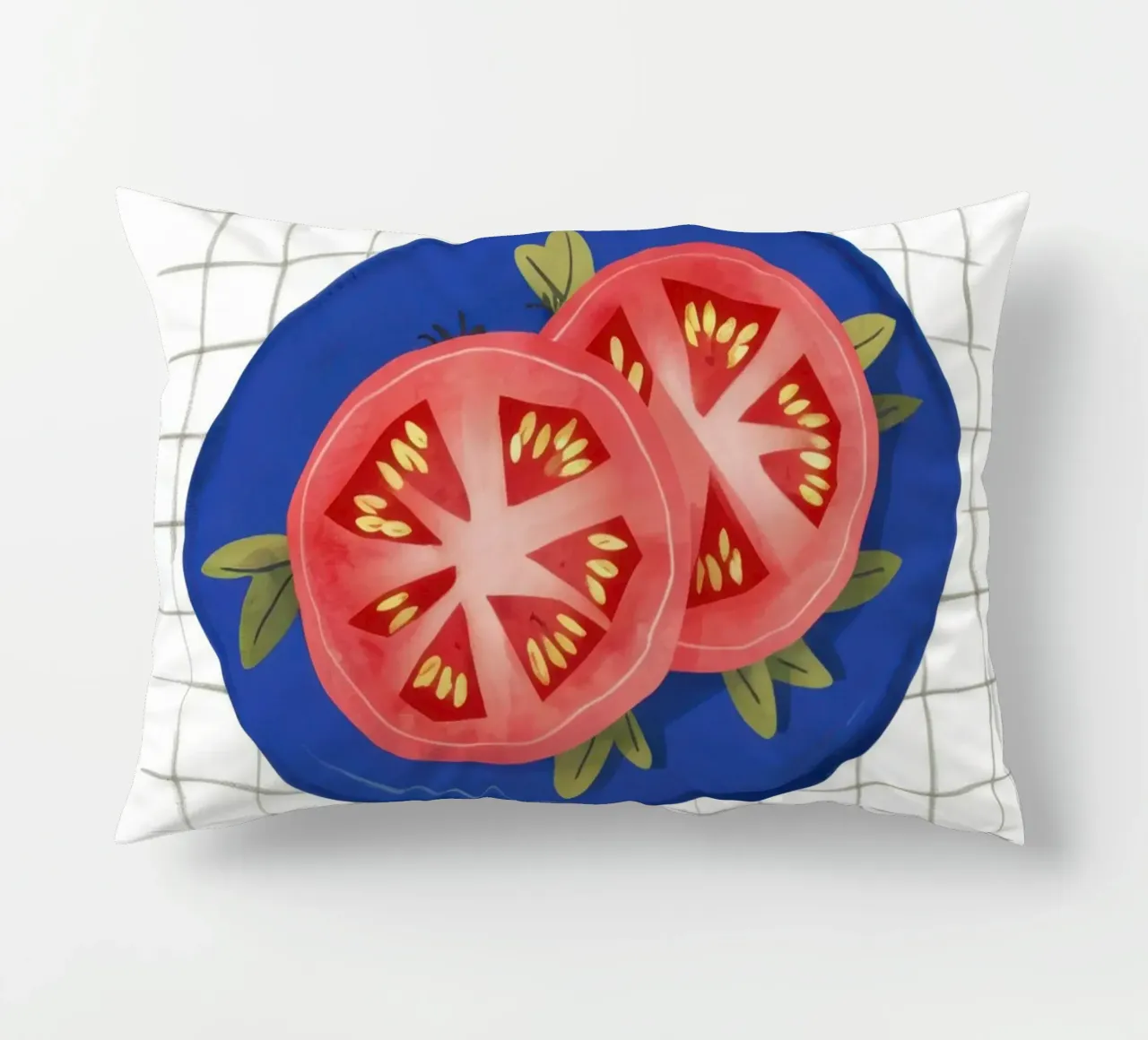 Pomodoro Semplicità su griglia cuscino da Trace Brush