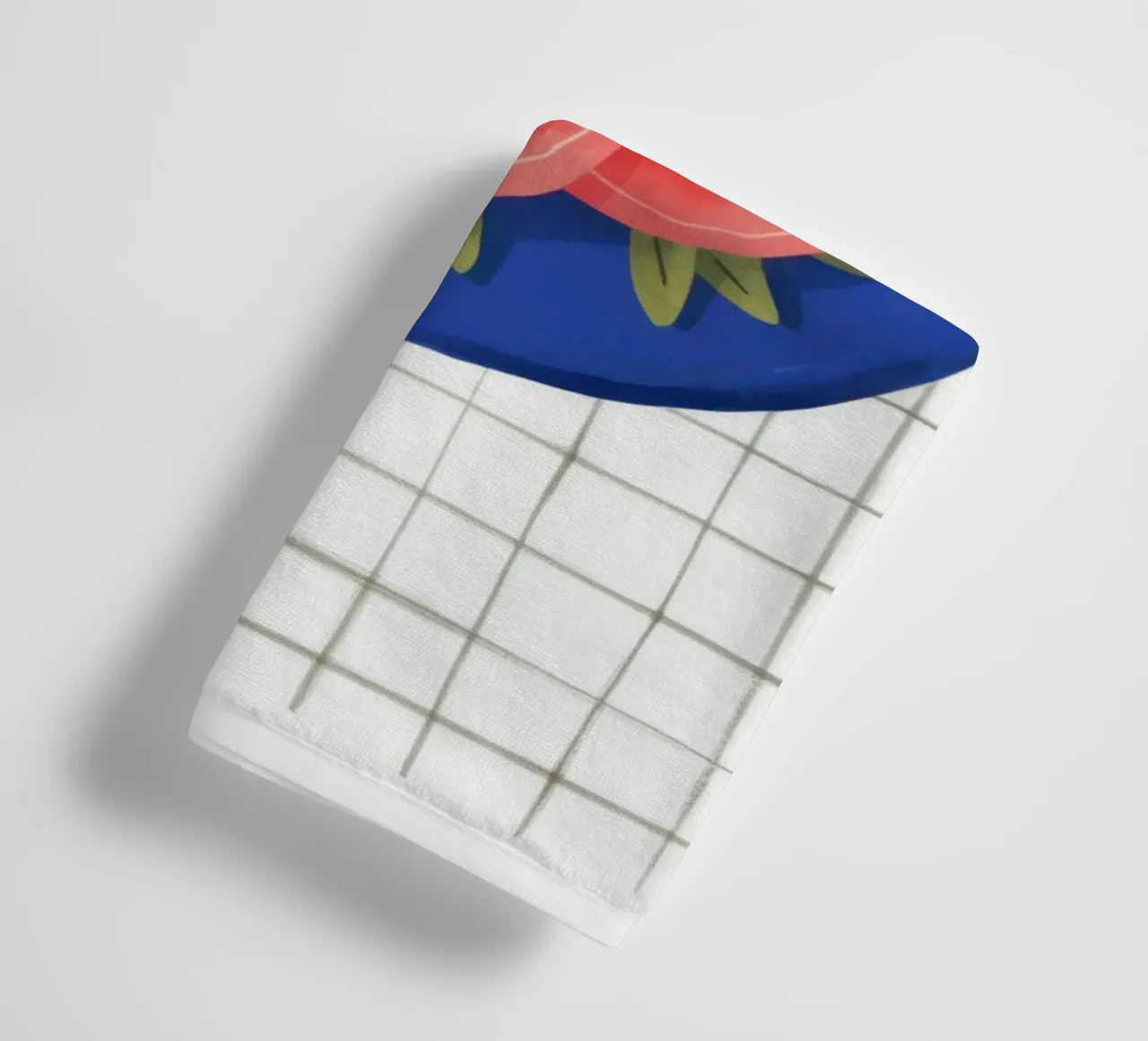 Tomato Simplicity on Grid towel by Trace Brush