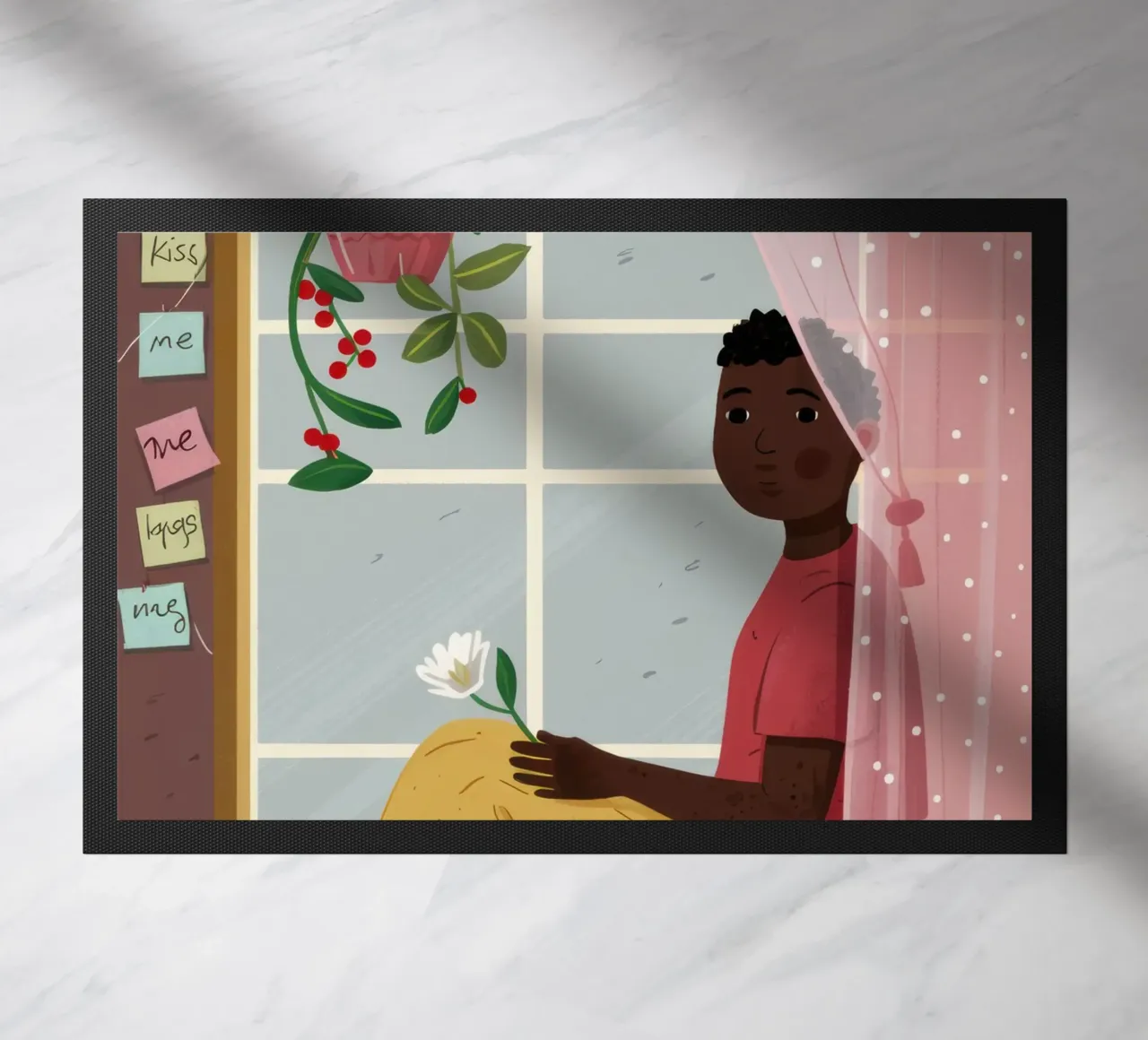 Reading by the Window doormat by Thistle Bloom