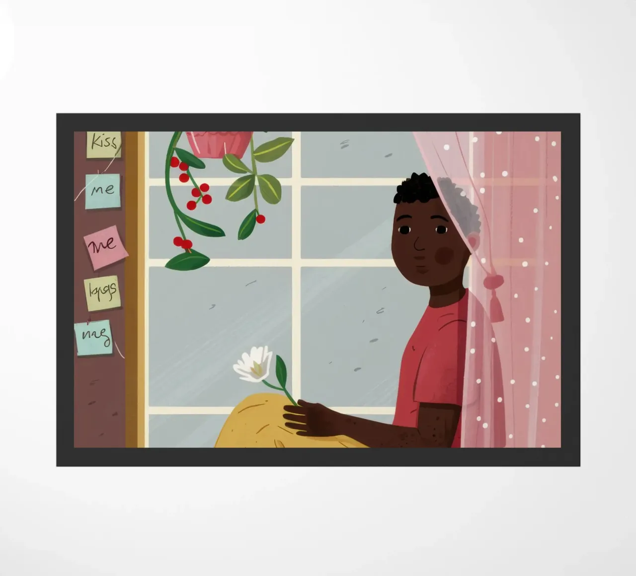 Reading by the Window doormat by Thistle Bloom
