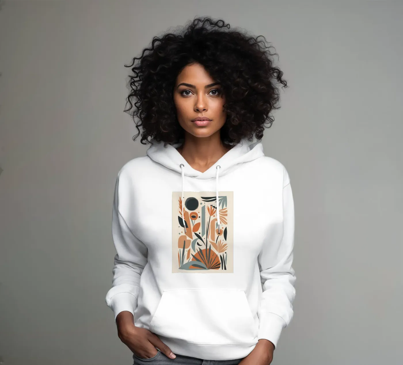 Abstract Botanical Array hoodie by Gaia Viesta