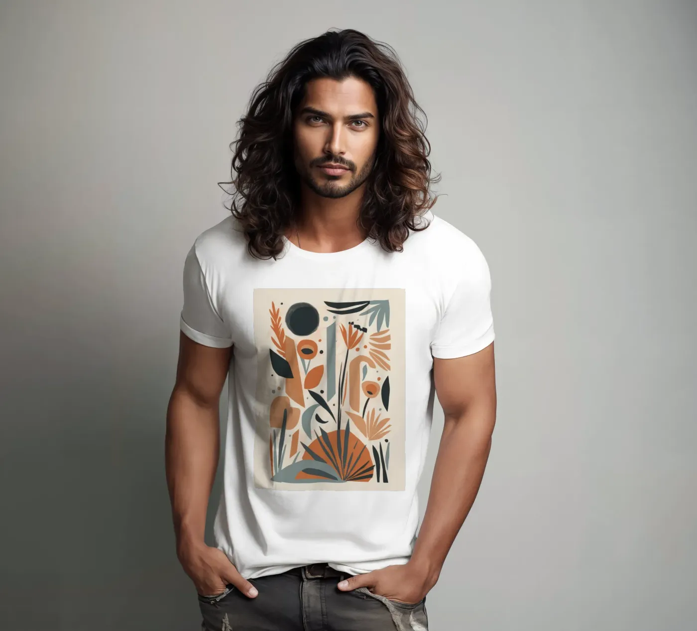 Abstract Botanical Array t-shirt da Gaia Viesta
