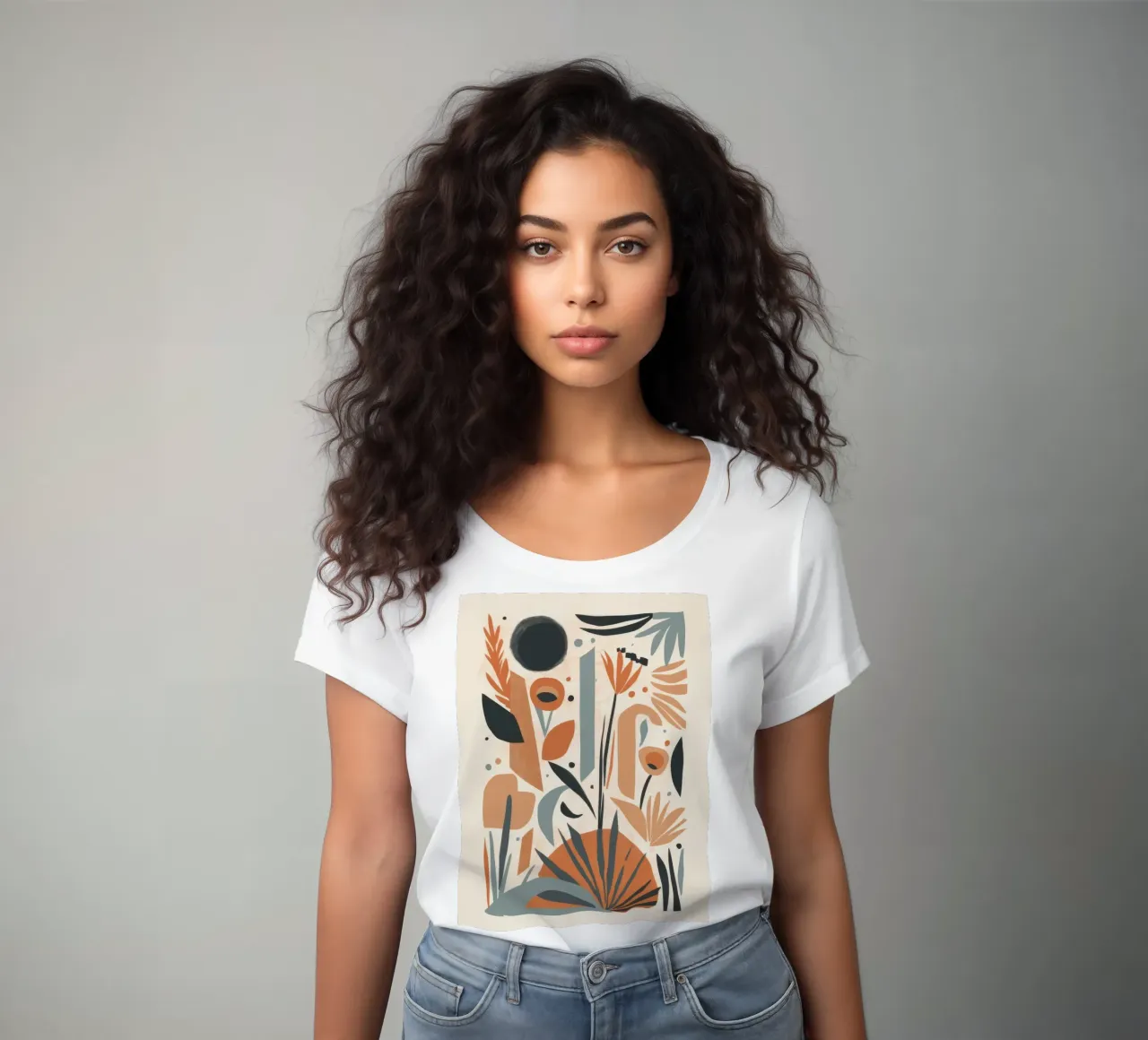 Abstract botanisch array dames t-shirt getailleerd van Gaia Viesta