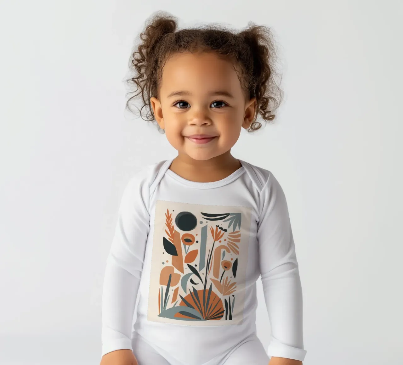 Abstract botanisch array babyrompertje lange mouwen van Gaia Viesta