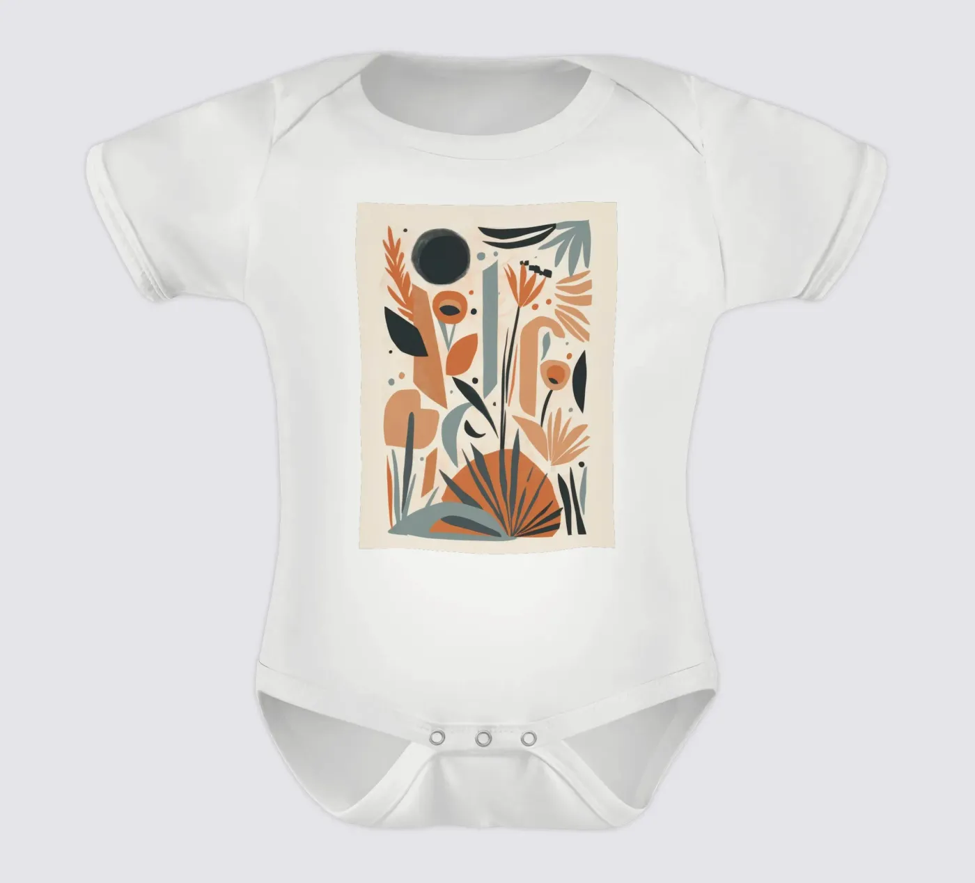 Abstract Botanical Array Kurzarm Babybody von Gaia Viesta