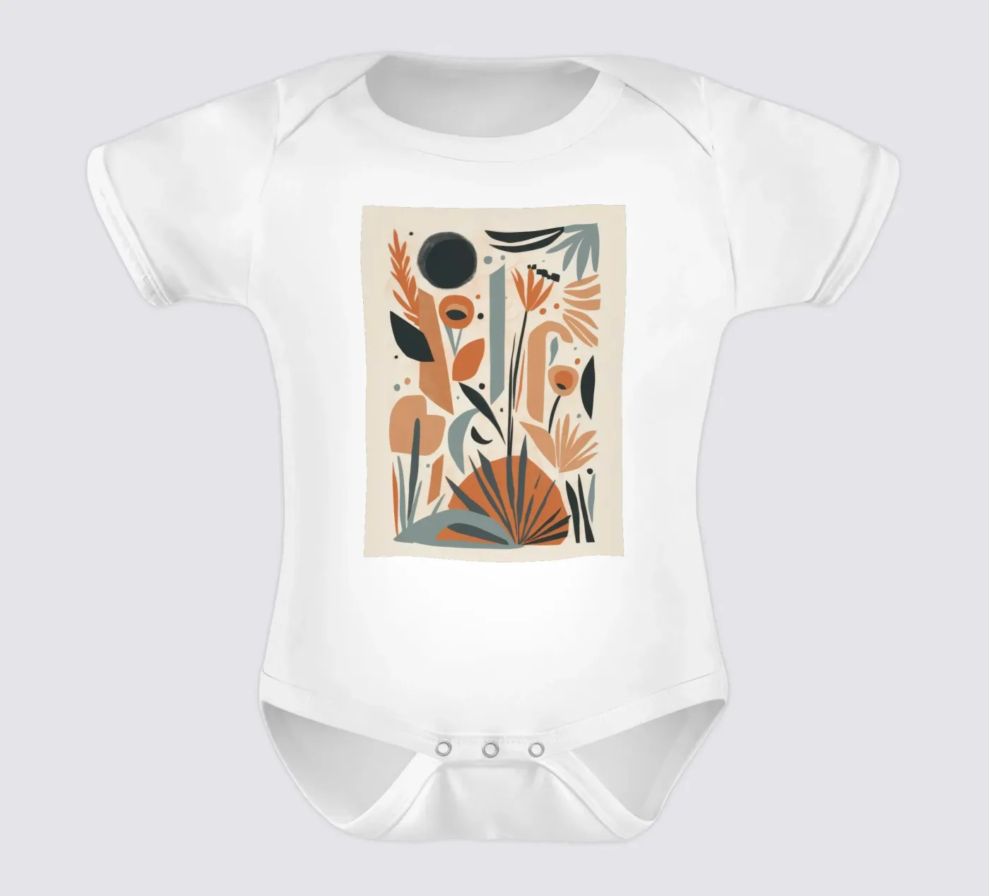 Abstract Botanical Array Kurzarm Babybody von Gaia Viesta