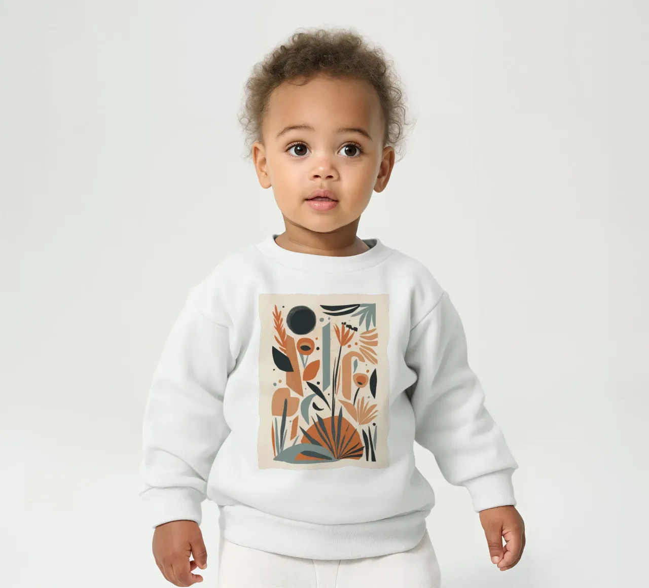 Abstract botanisch array baby sweatshirt van Gaia Viesta