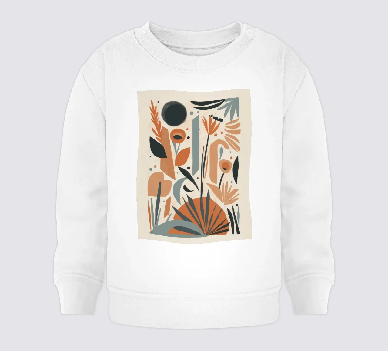 Abstract botanisch array baby sweatshirt van Gaia Viesta