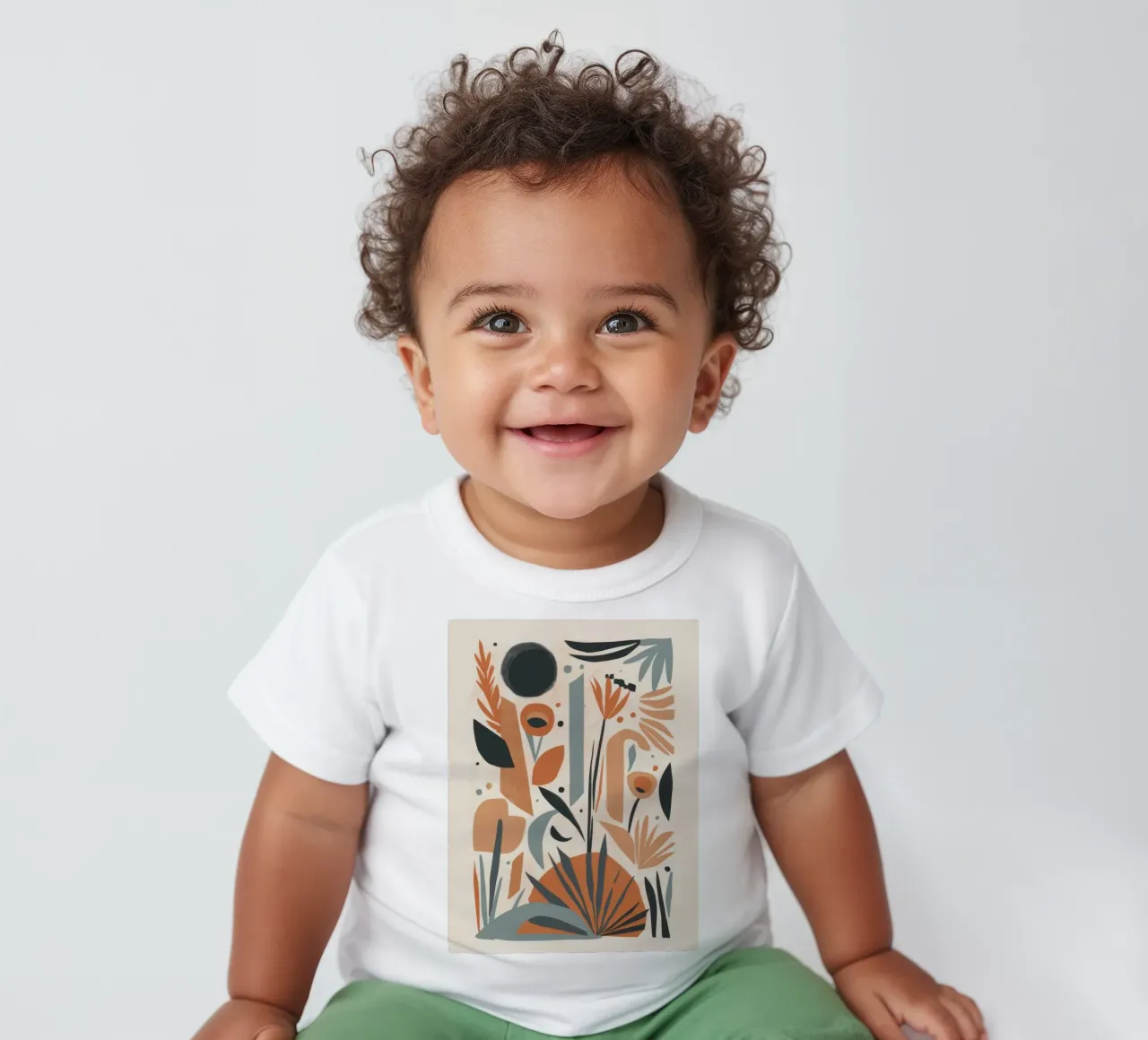 Abstract botanisch array baby t-shirt van Gaia Viesta
