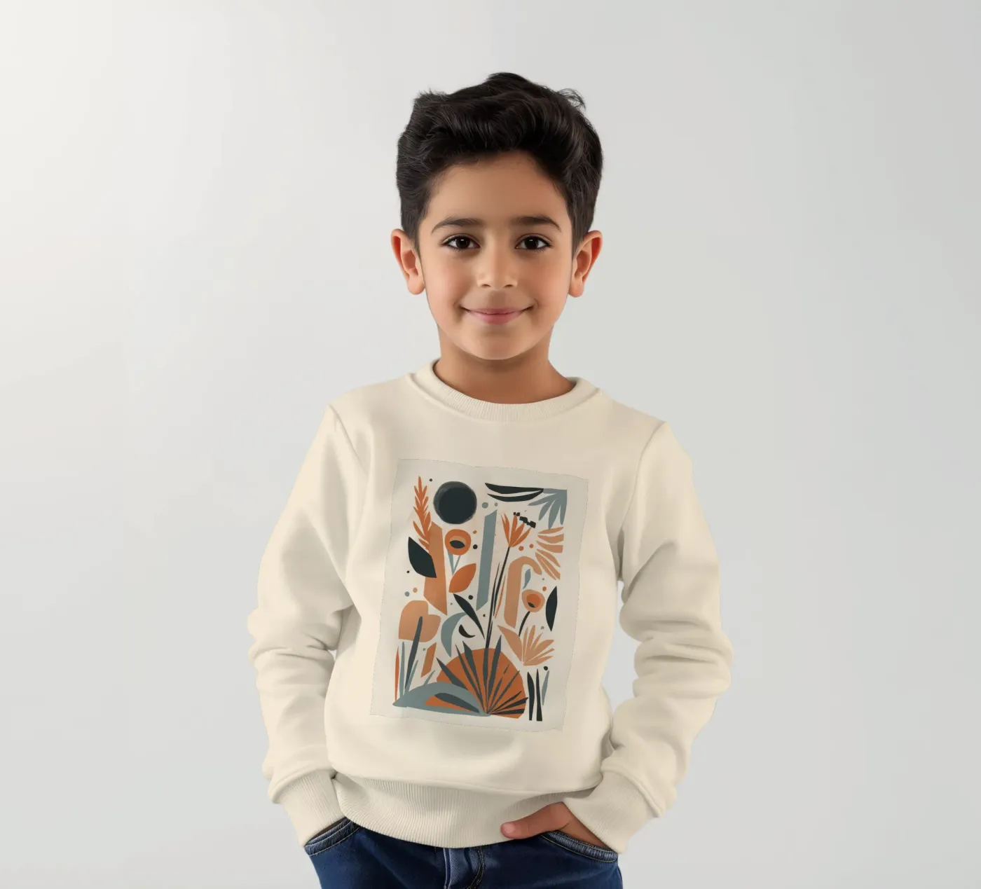 Abstract Botanical Array kinder sweatshirt van Gaia Viesta