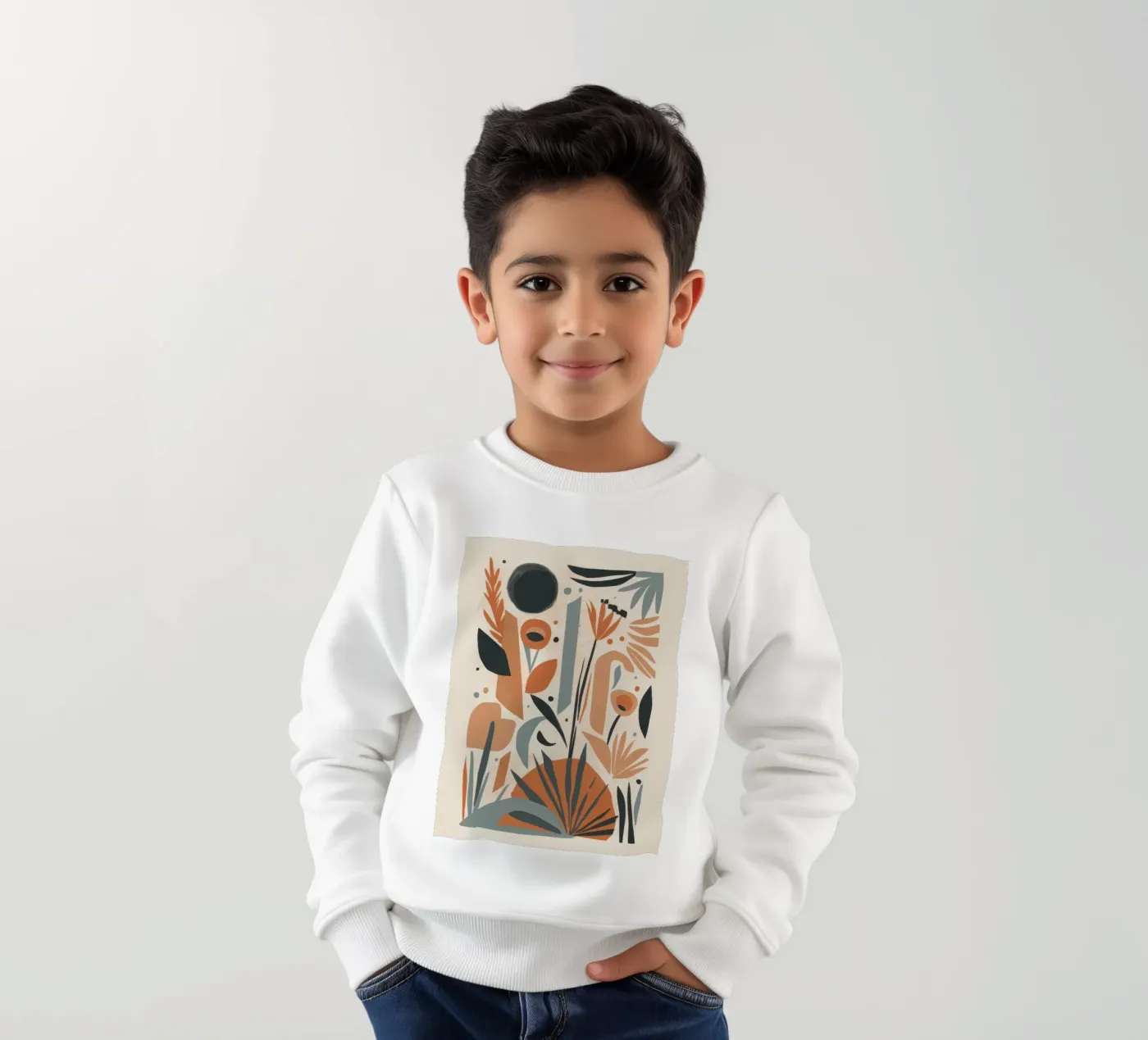Abstract Botanical Array kinder sweatshirt van Gaia Viesta
