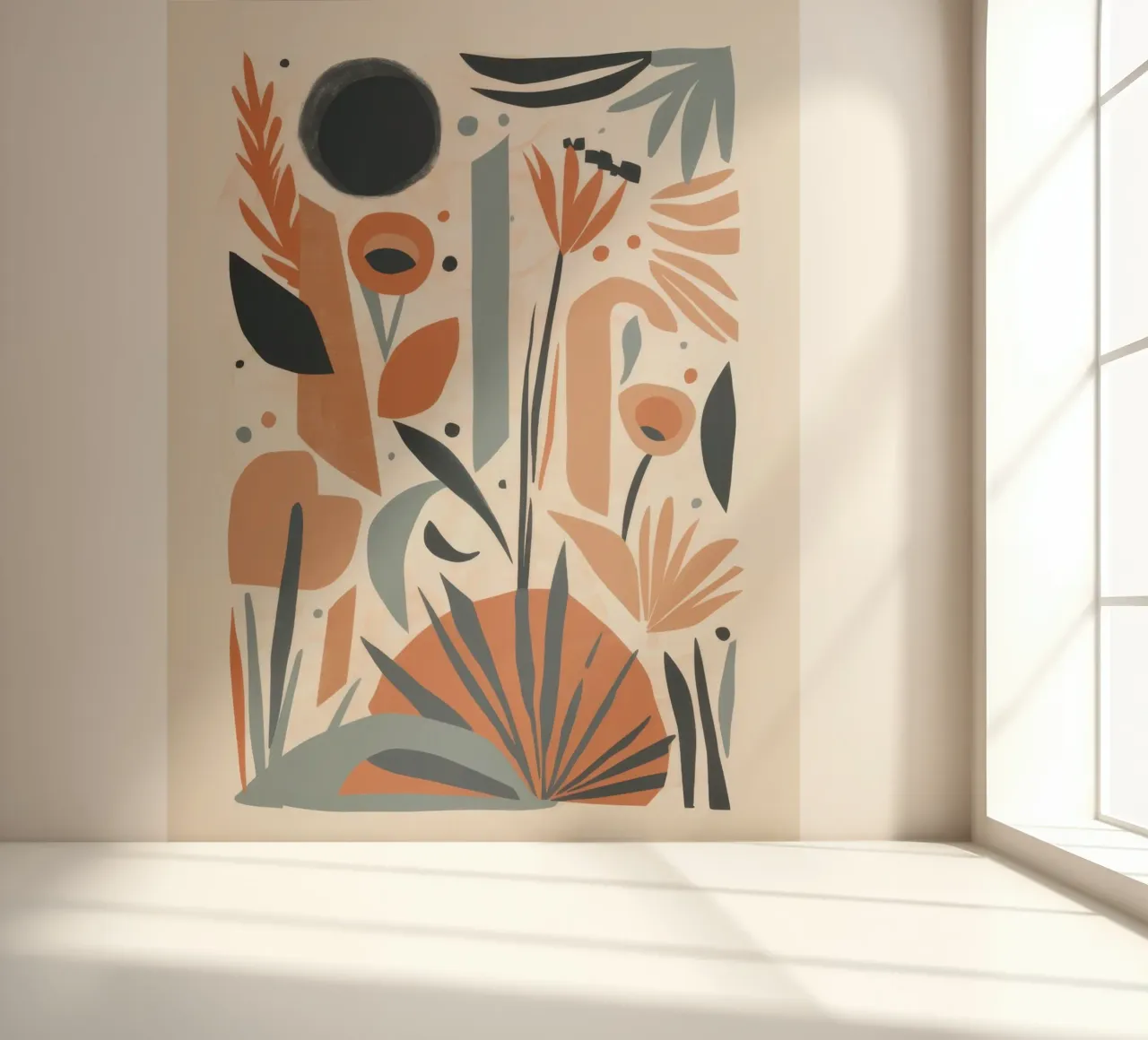 Abstract botanisch array fotobehang van Gaia Viesta