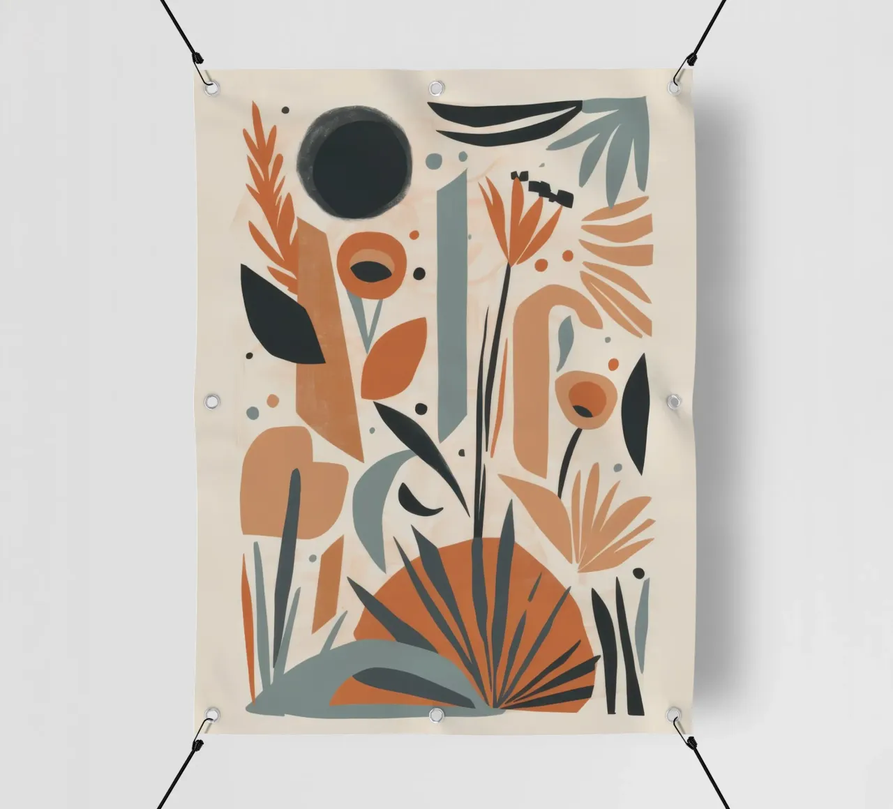 Abstraktes botanisches Array PVC Plane von Gaia Viesta