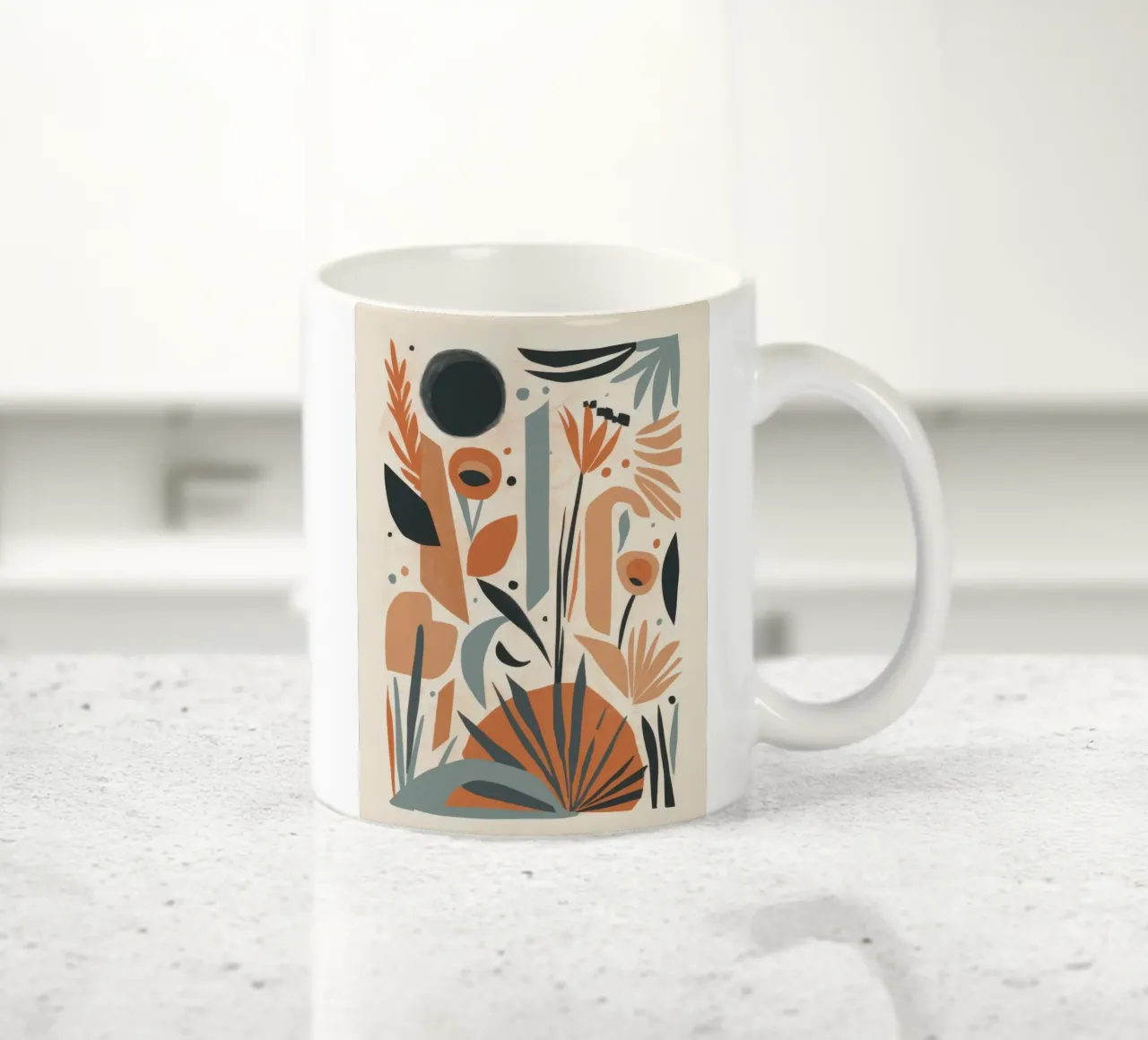 Abstraktes botanisches Array Keramik Tasse von Gaia Viesta