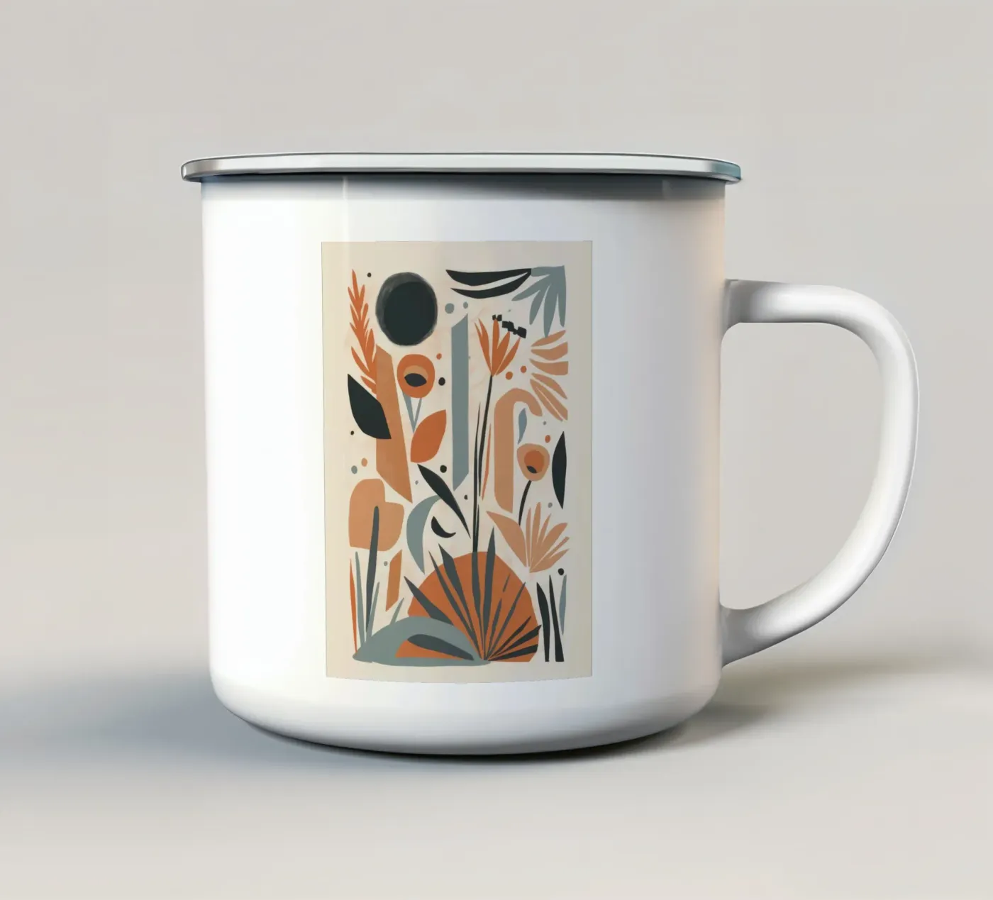 Abstract botanisch array emaille mok van Gaia Viesta