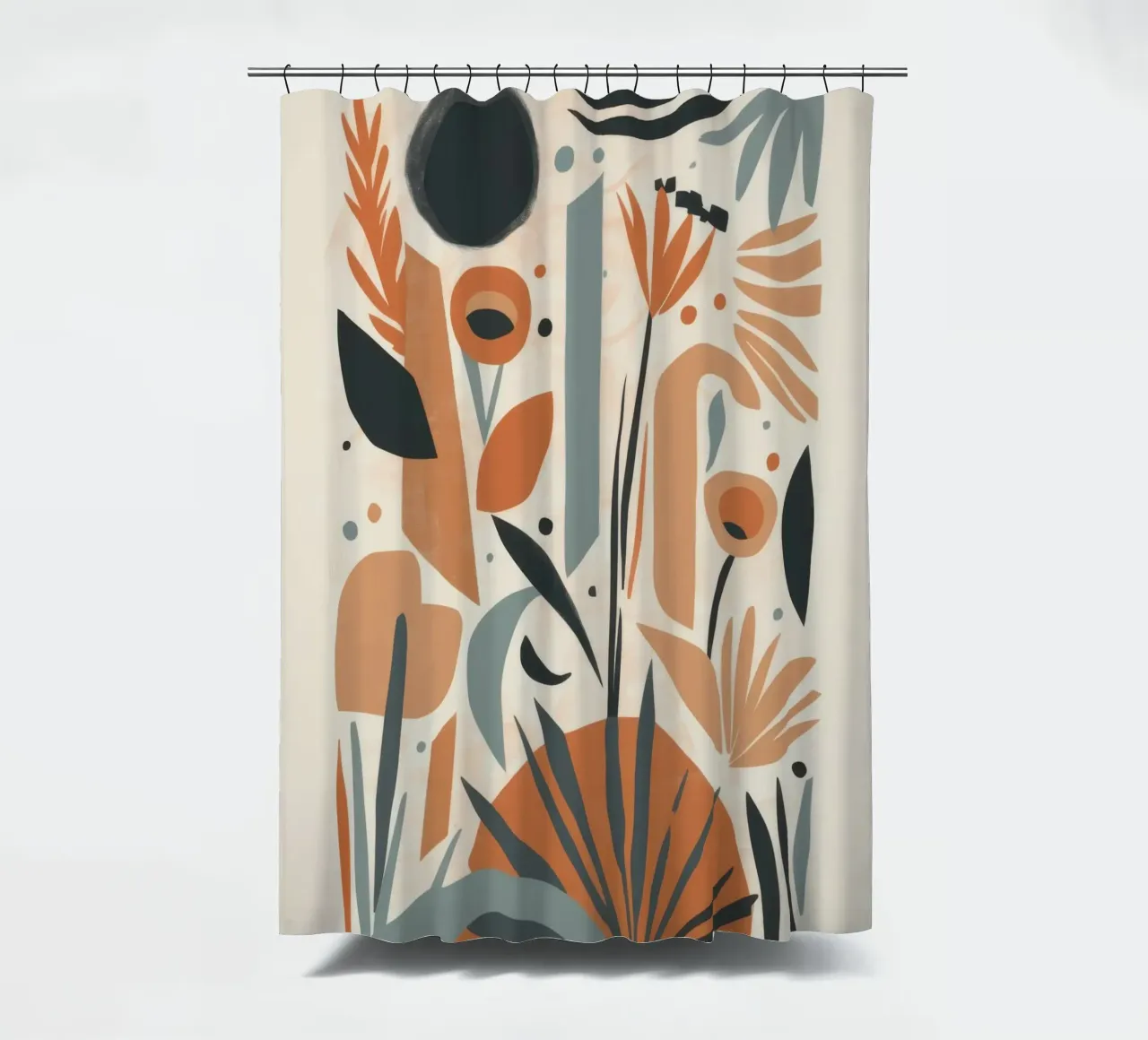 Abstract Botanical Array shower curtain by Gaia Viesta
