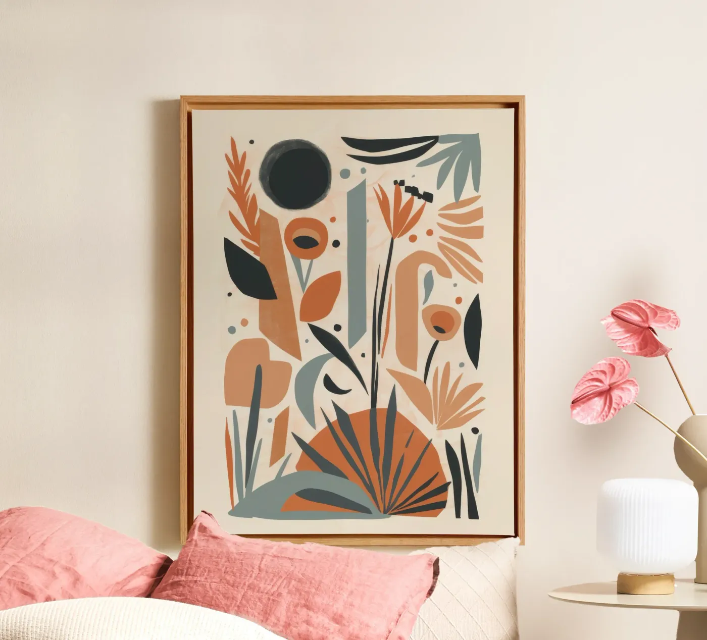 Abstract botanisch array canvas van Gaia Viesta