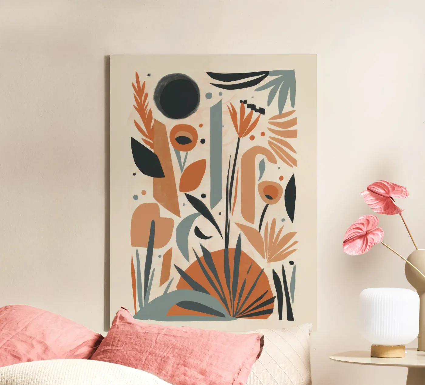 Abstract botanisch array canvas van Gaia Viesta