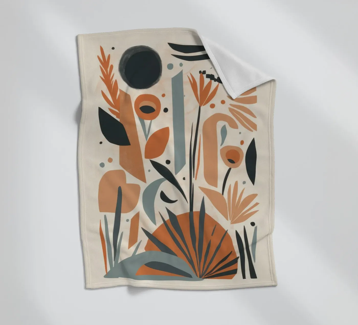 Abstract botanisch array fleecedeken van Gaia Viesta