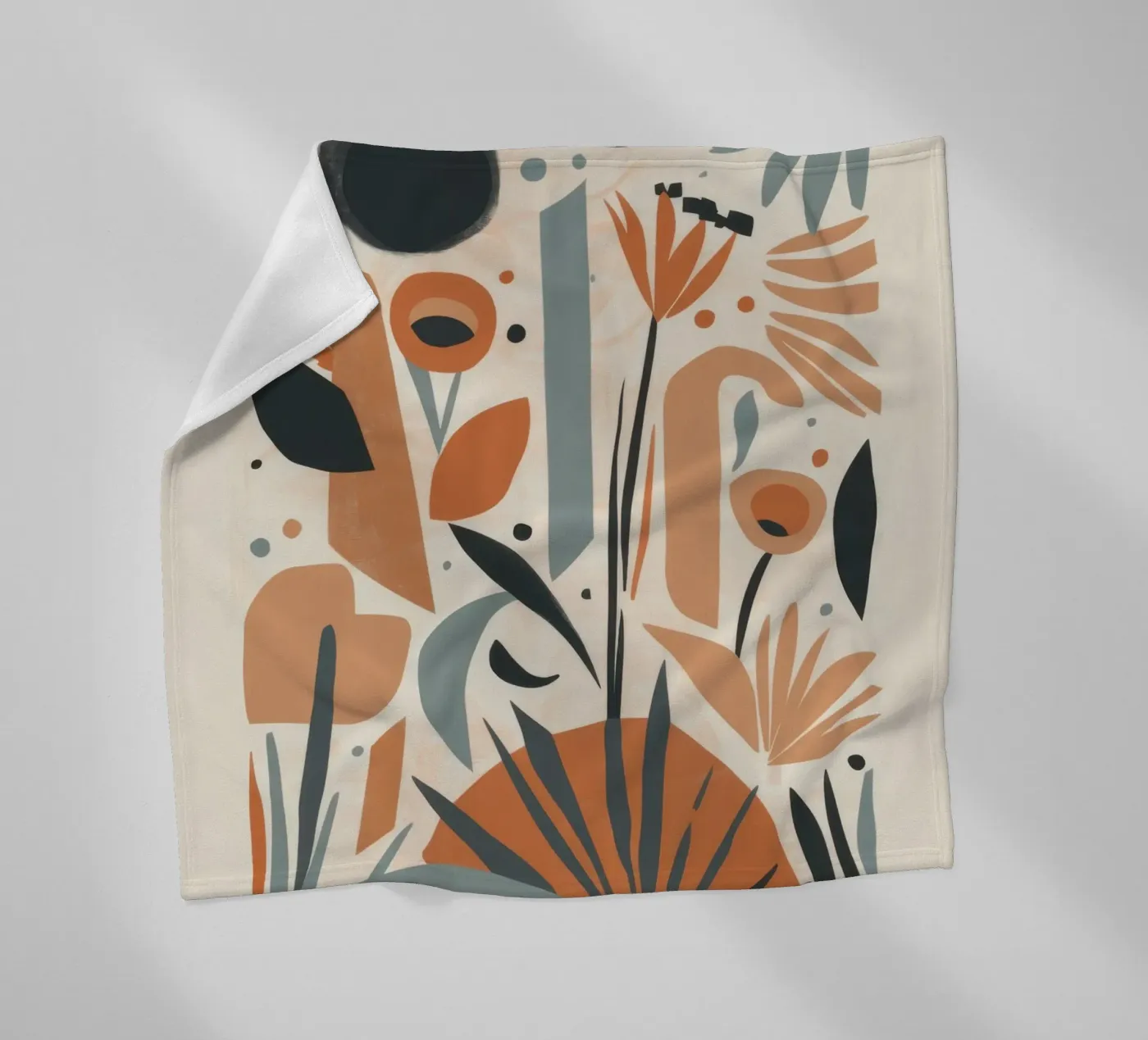 Abstract botanisch array fleecedeken van Gaia Viesta