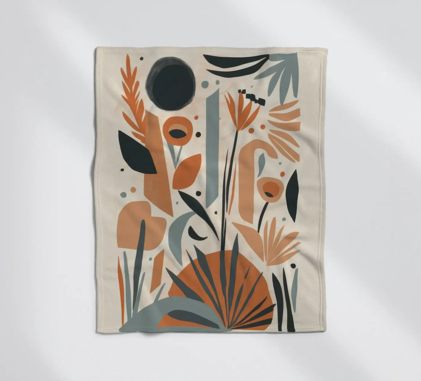 Abstract botanisch array fleecedeken van Gaia Viesta