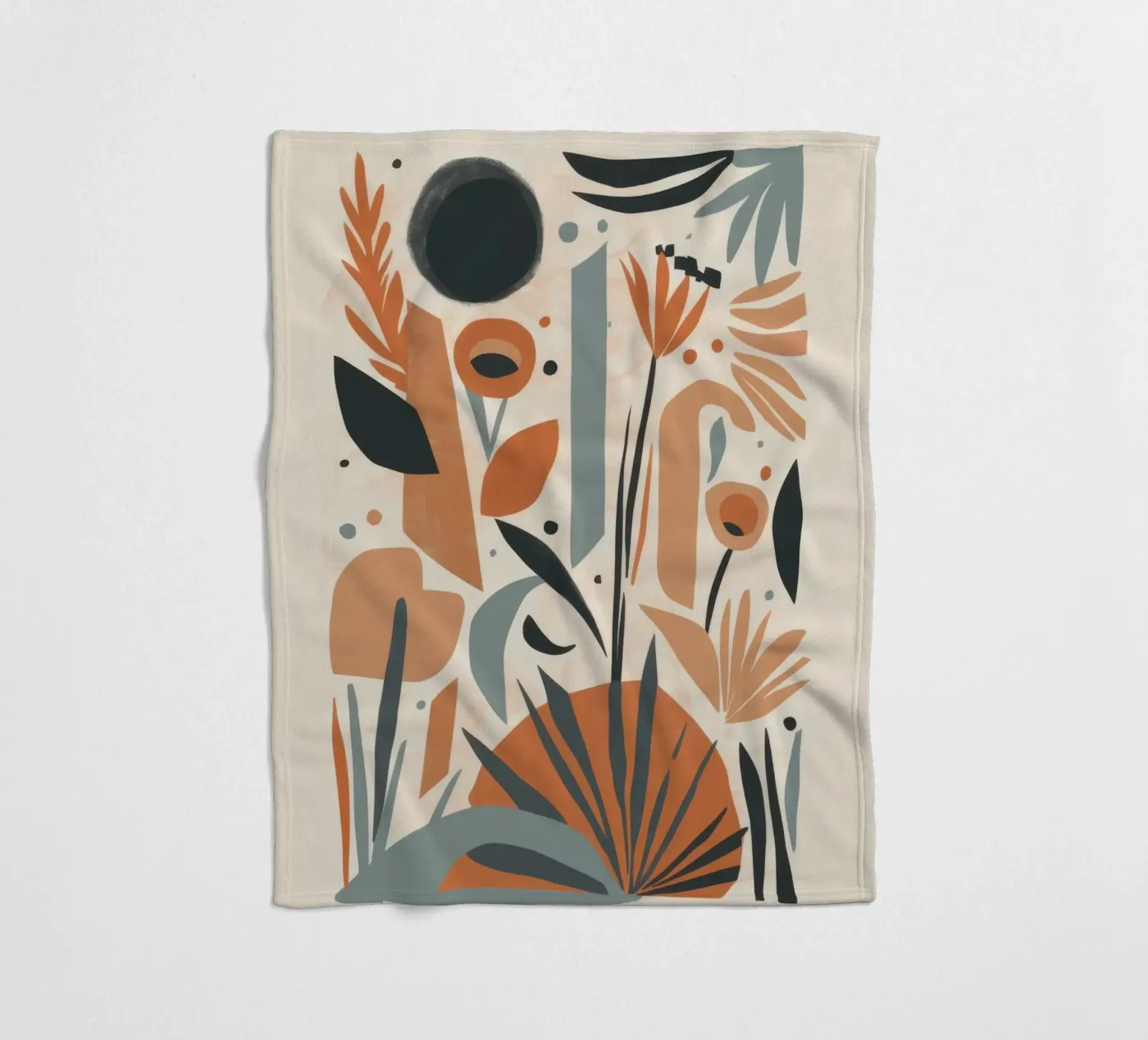 Abstract botanisch array fleecedeken van Gaia Viesta