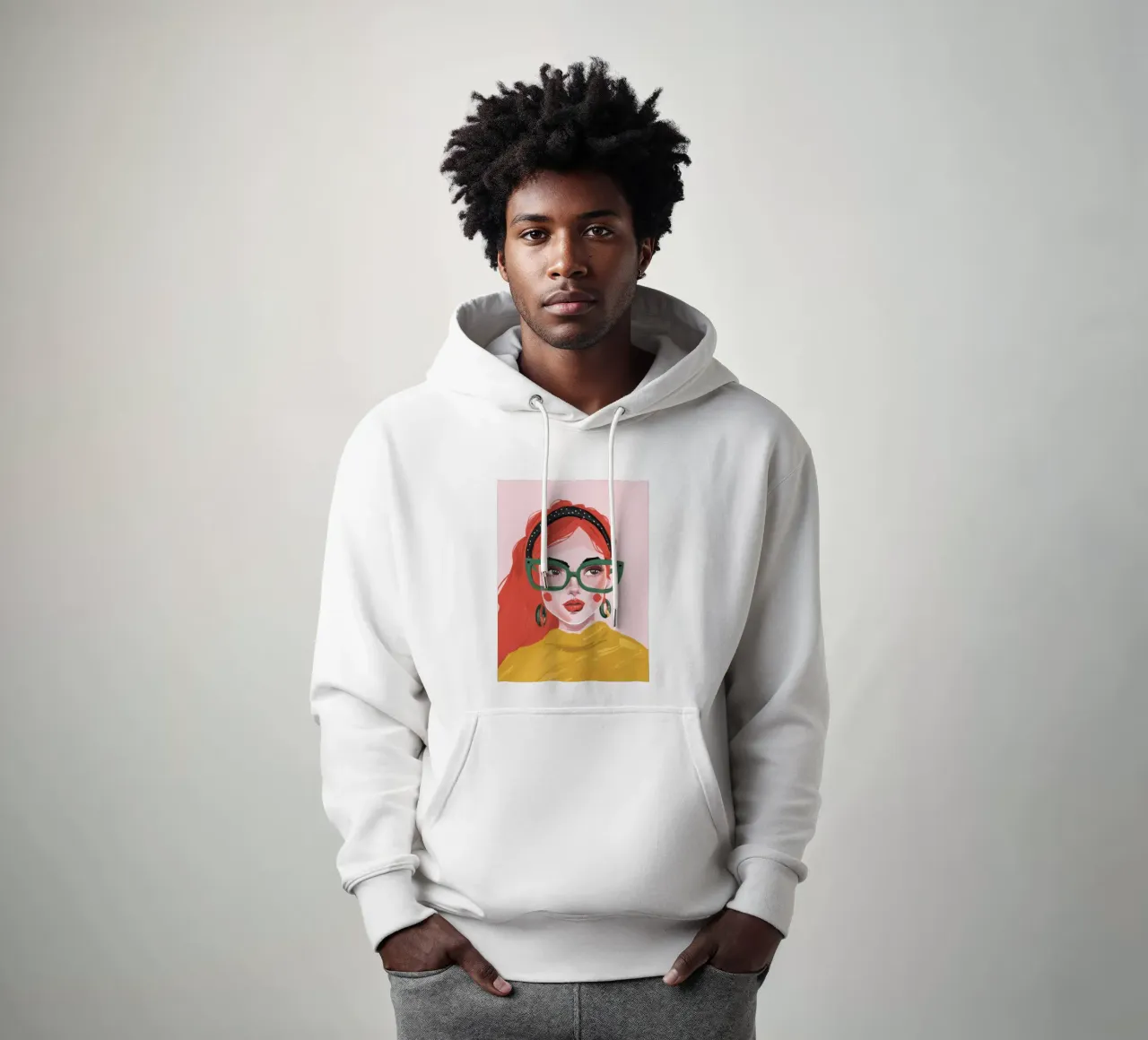 Fiducia geek chic felpa con cappuccio da Trace Brush