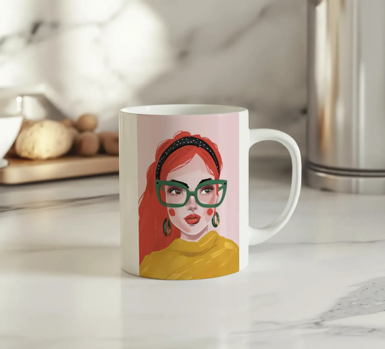 Fiducia geek chic tazza in ceramica da Trace Brush