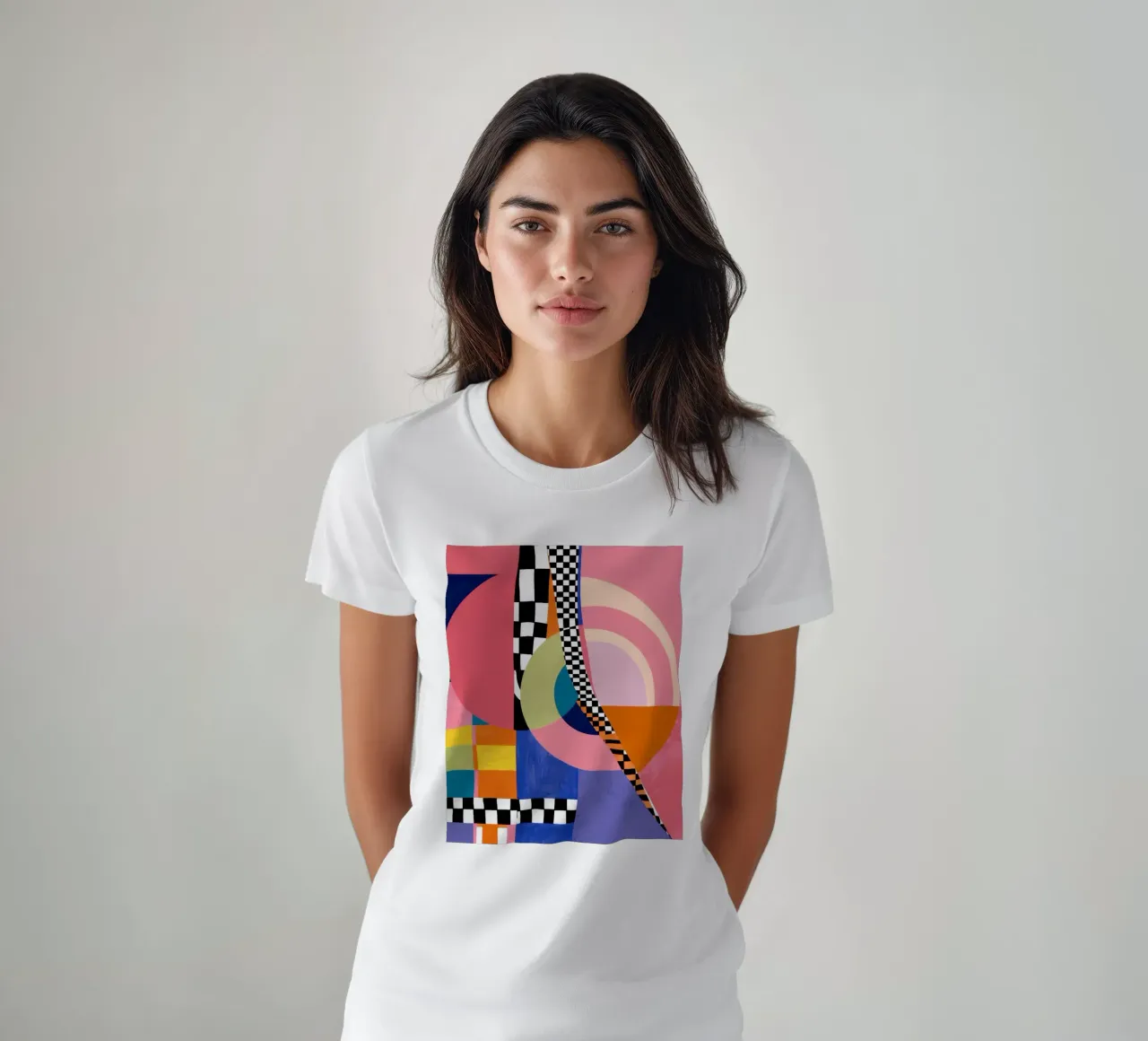Collage di gioia geometrica t-shirt da Thistle Bloom