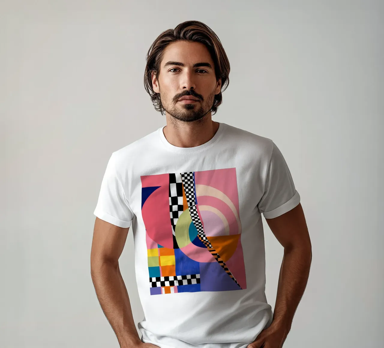 Collage di gioia geometrica t-shirt da Thistle Bloom