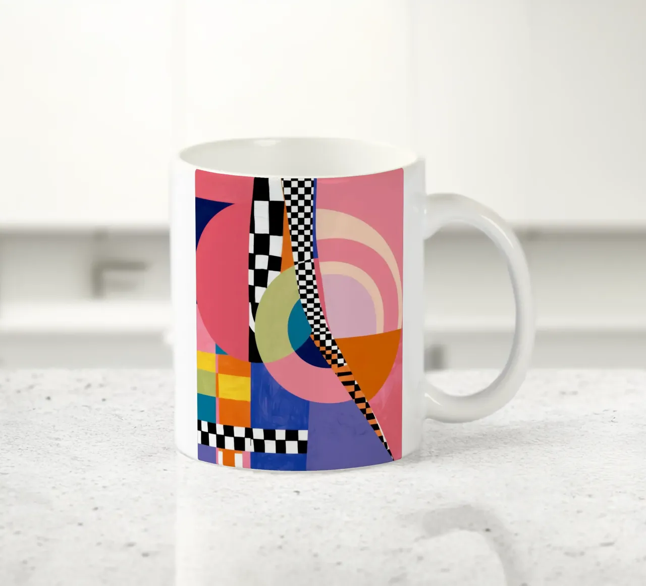 Collage di gioia geometrica tazza in ceramica da Thistle Bloom