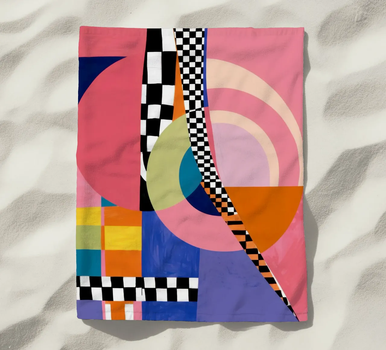 Collage di gioia geometrica telo mare da Thistle Bloom