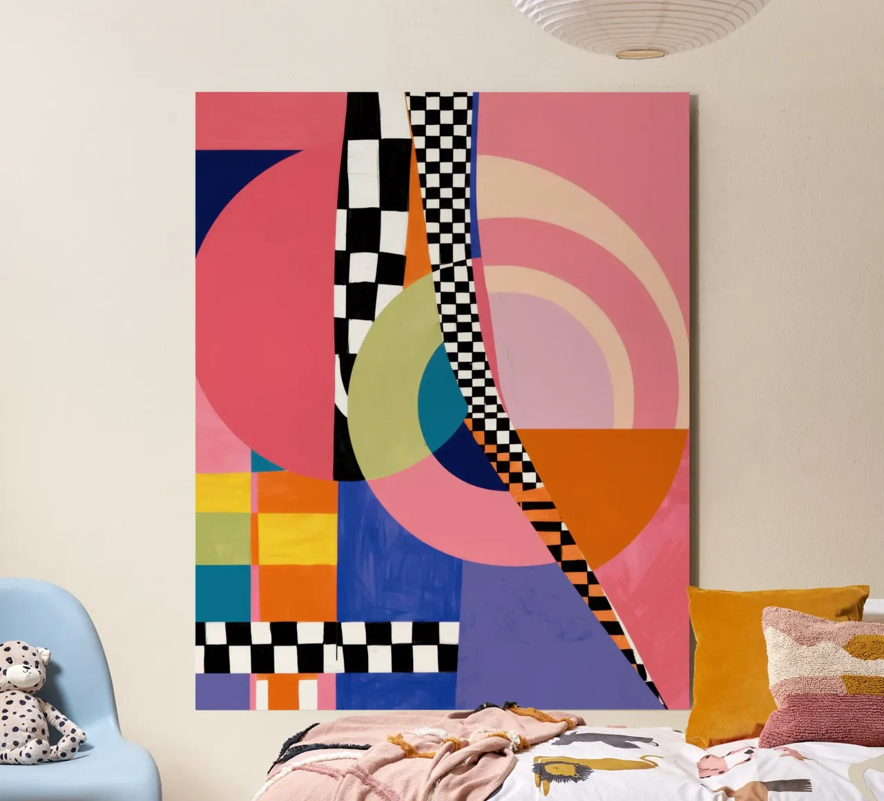 Collage di gioia geometrica alluminio dibond da Thistle Bloom