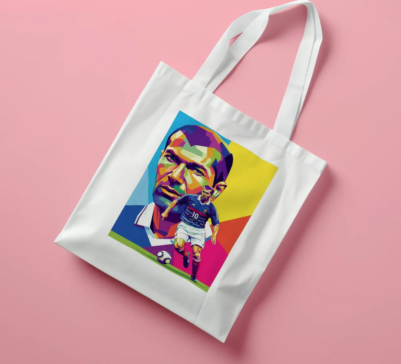 Zinedine Zidane - Stile artistico WPAP (1) borsa in juta da Hantamrata