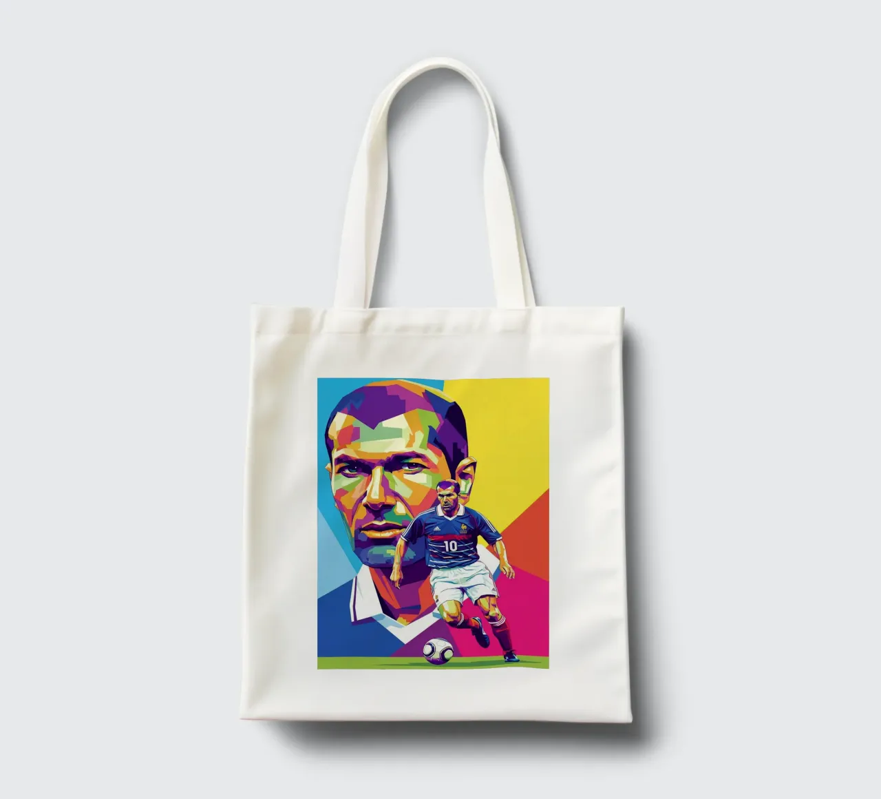Zinedine Zidane - Stile artistico WPAP (1) borsa in juta da Hantamrata