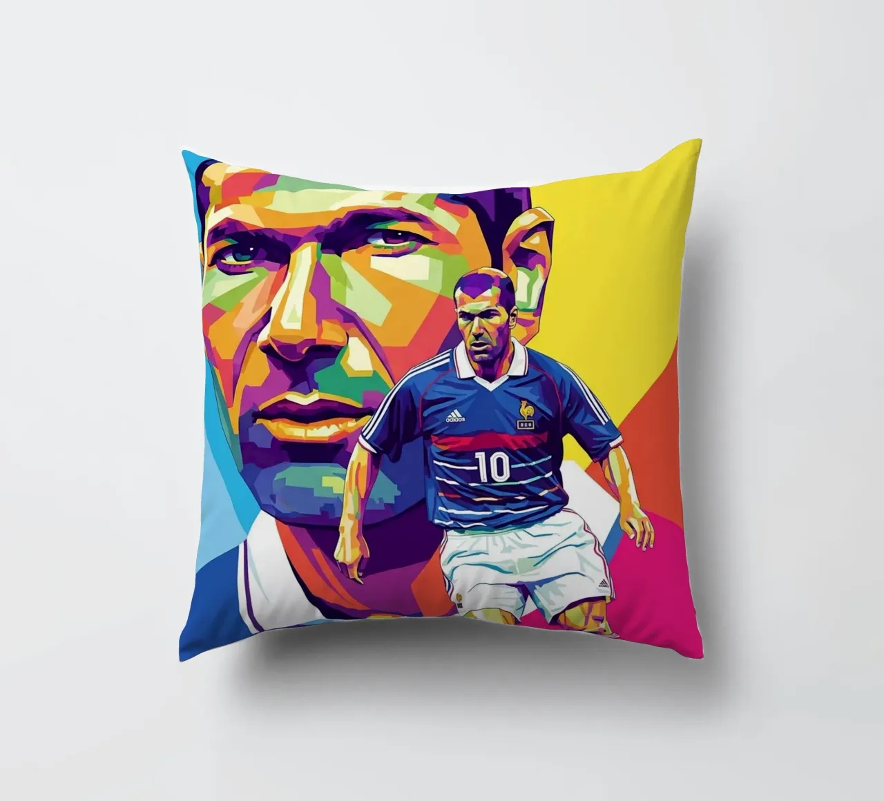 Zinedine Zidane - Stile artistico WPAP (1) cuscino da Hantamrata