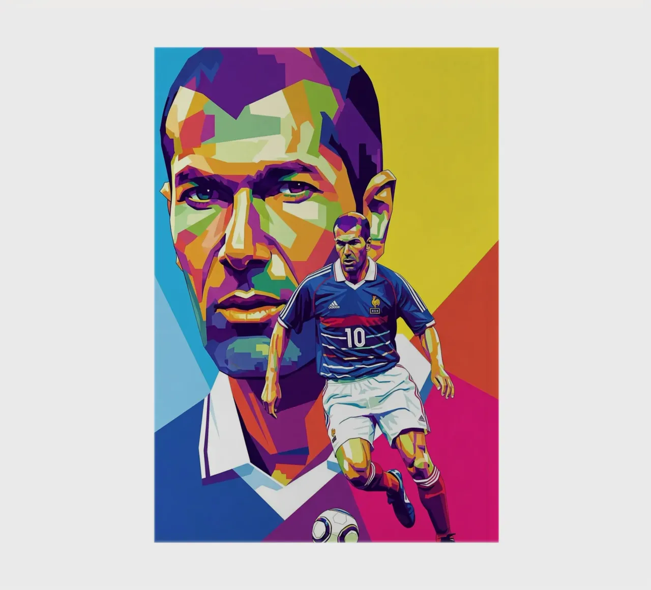 Zinedine Zidane - WPAP art style (1) notebook by Hantamrata