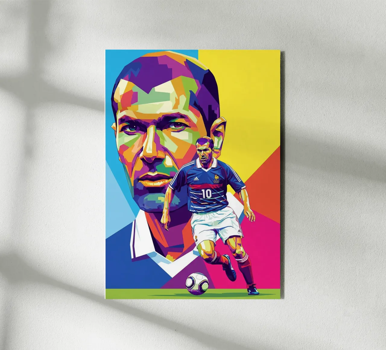 Zinedine Zidane - Stile artistico WPAP (1) alluminio dibond da Hantamrata