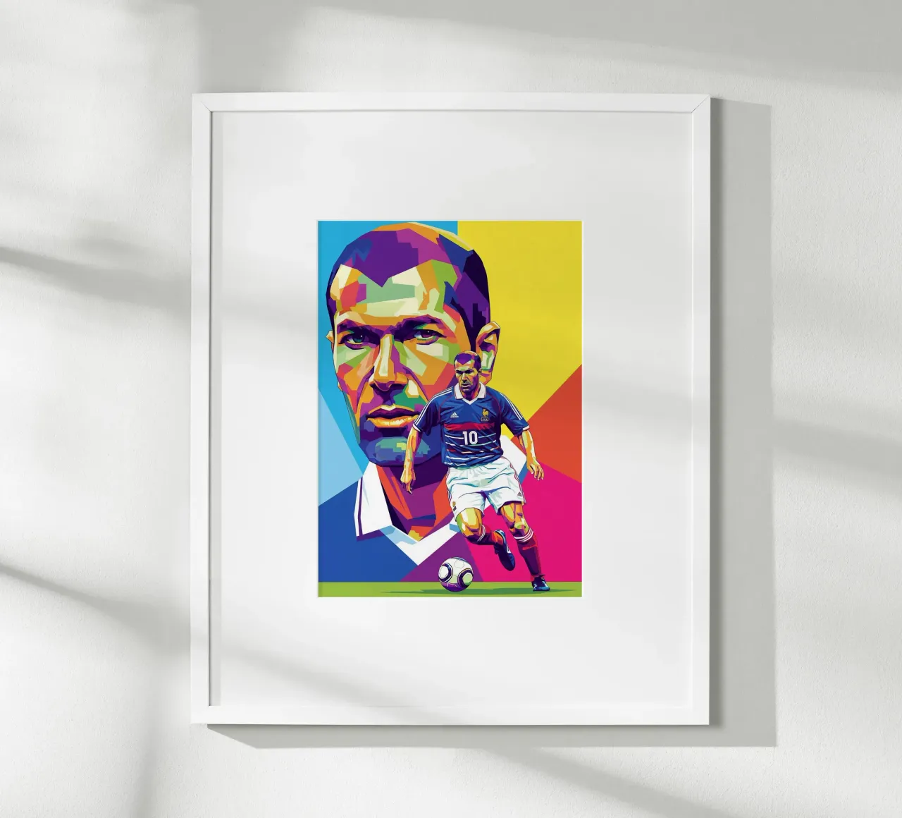 Zinedine Zidane - Stile artistico WPAP (1) carta hahnemühle da Hantamrata