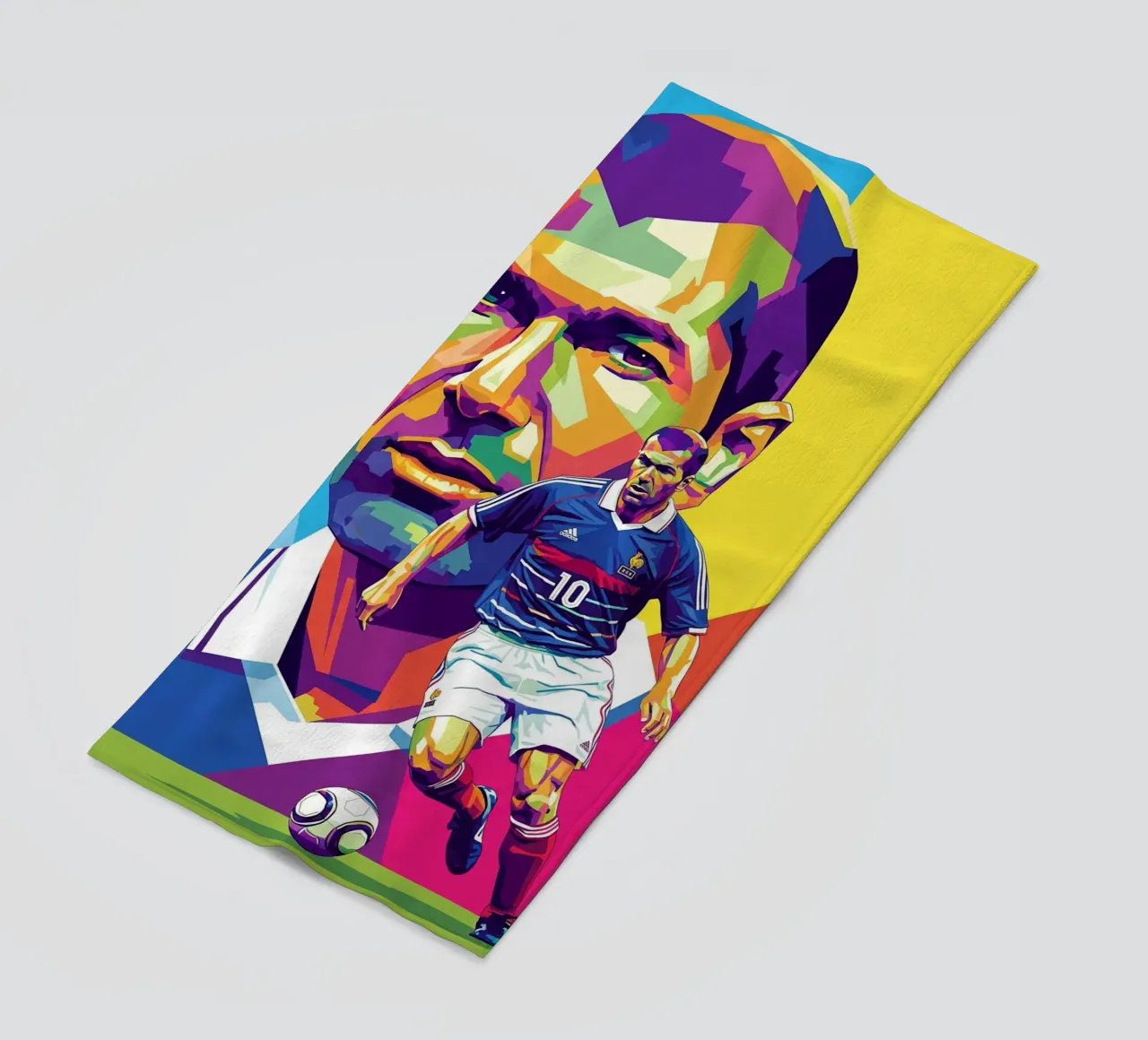 Zinedine Zidane - Stile artistico WPAP (1) telo mare da Hantamrata