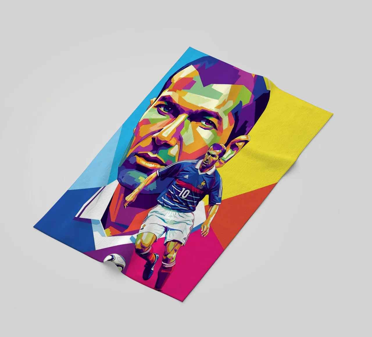 Zinedine Zidane - Stile artistico WPAP (1) telo mare da Hantamrata