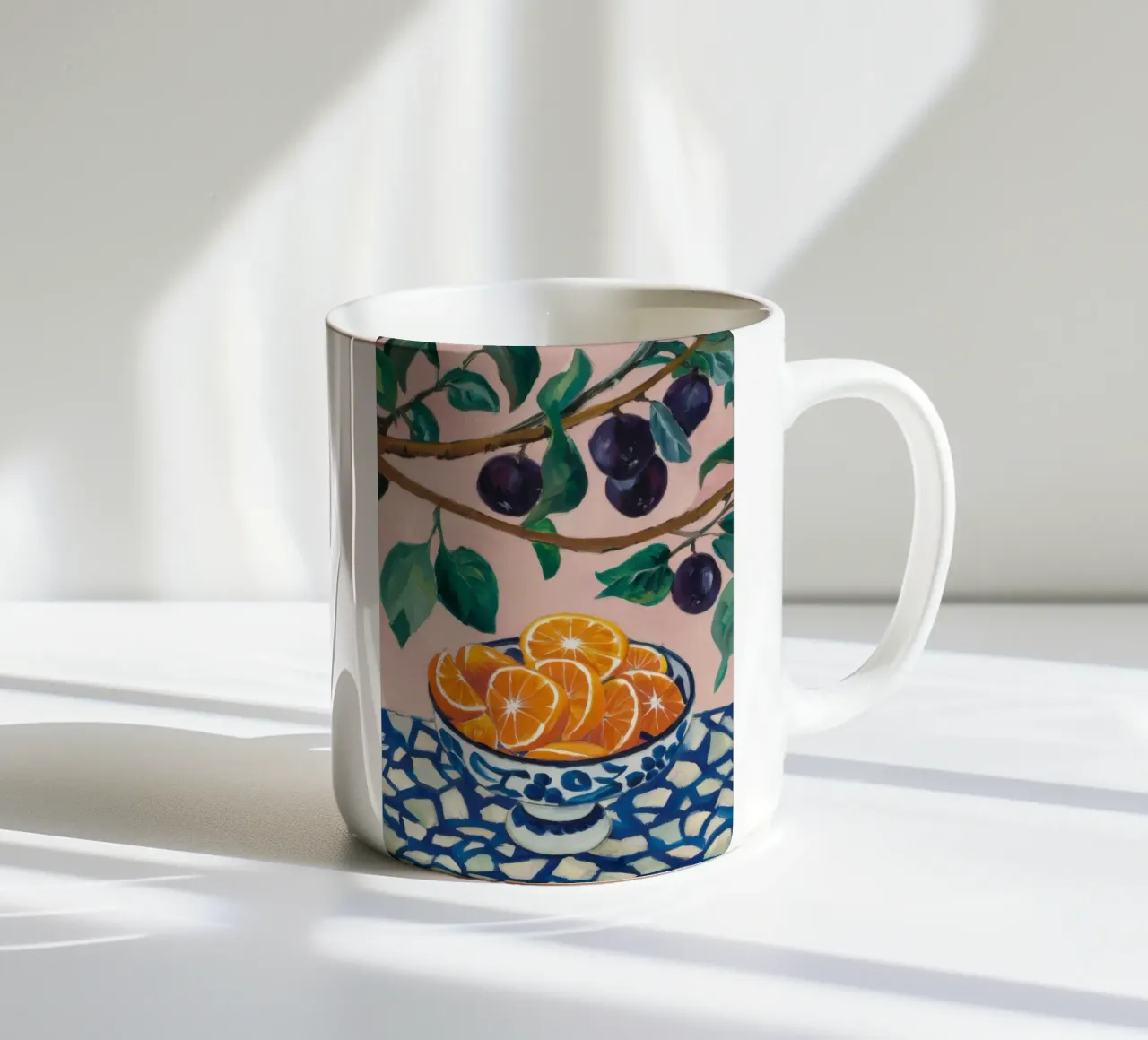 Prugna e arancia tazza in ceramica da Gaia Viesta