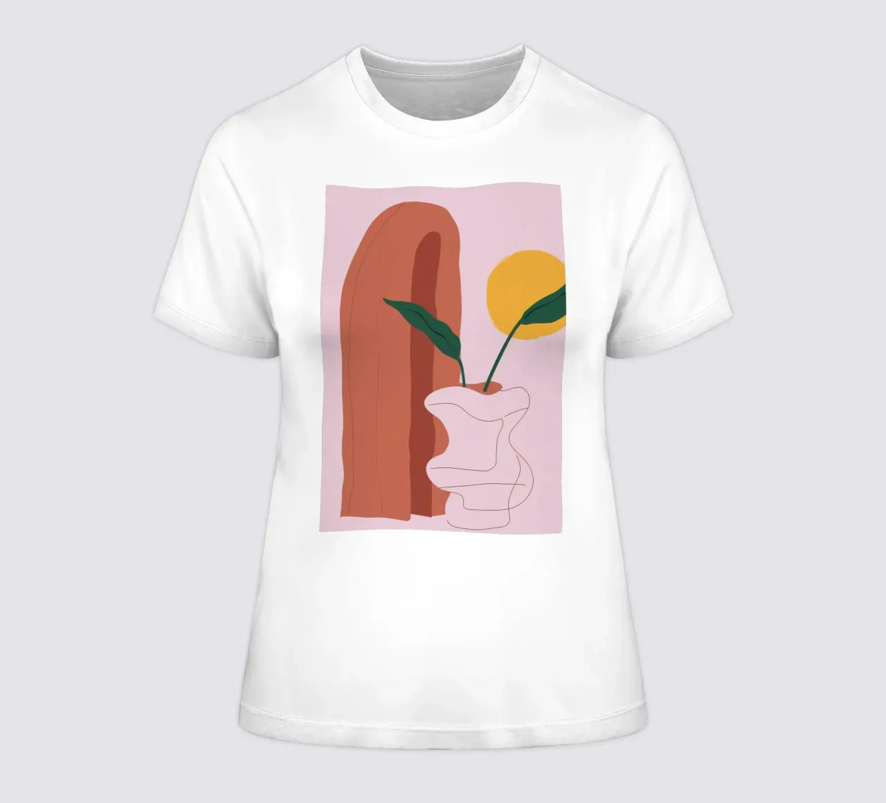 Sbocciatura a linea singola t-shirt da donna da Luna Aura